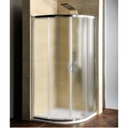 Aqualine - Sprchový kút 90x90×190cm matné sklo+vanička liaty mramor 