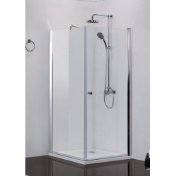 Sanotechnik Elegance štvorcový sprchový kút,  otváravé dvere + pevná časť, číre sklo