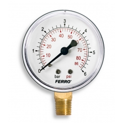 Manometer 63mm 1/4" Radiál 0-6 bar